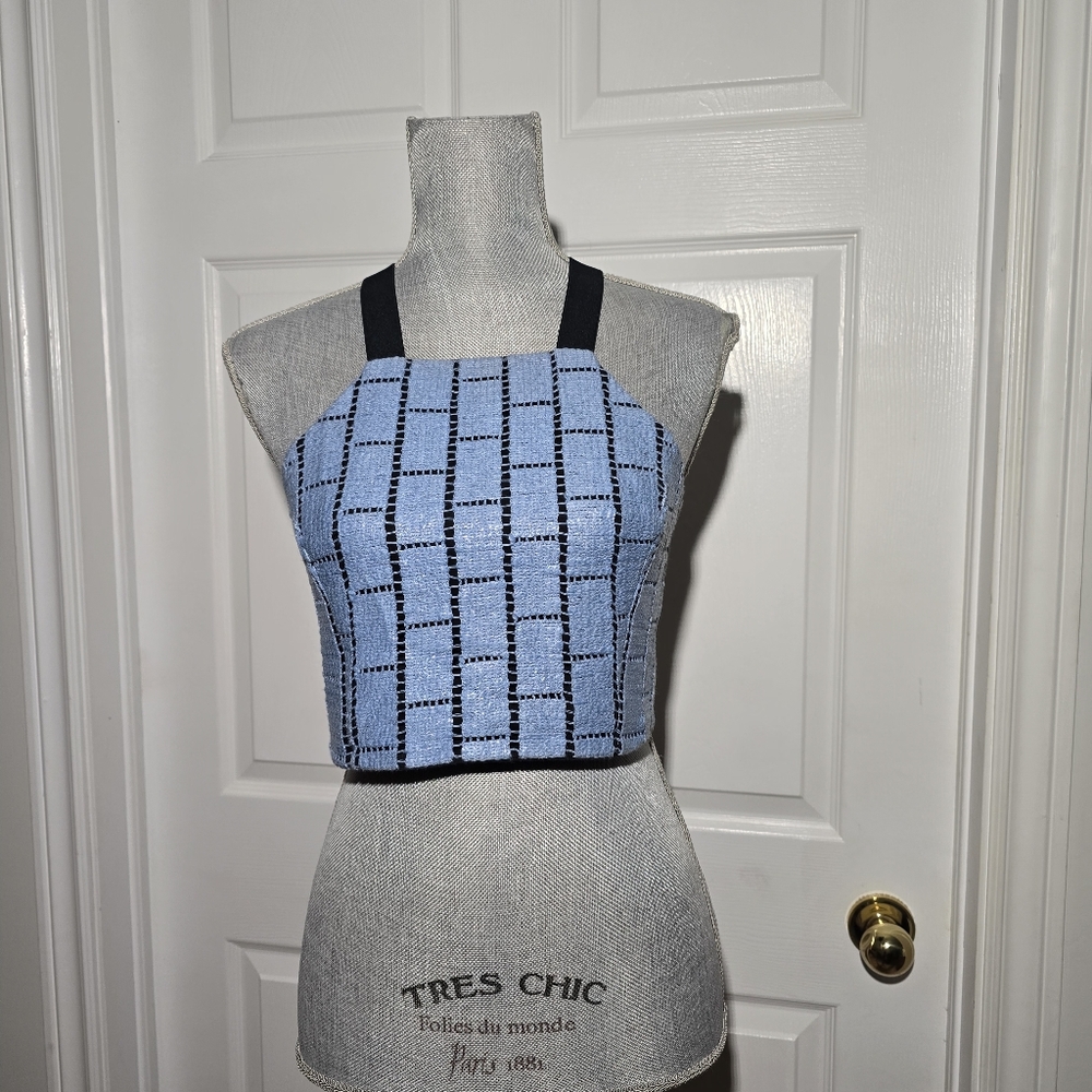 TIBI patchwork Raffia Tank Top - Picture 2 of 6